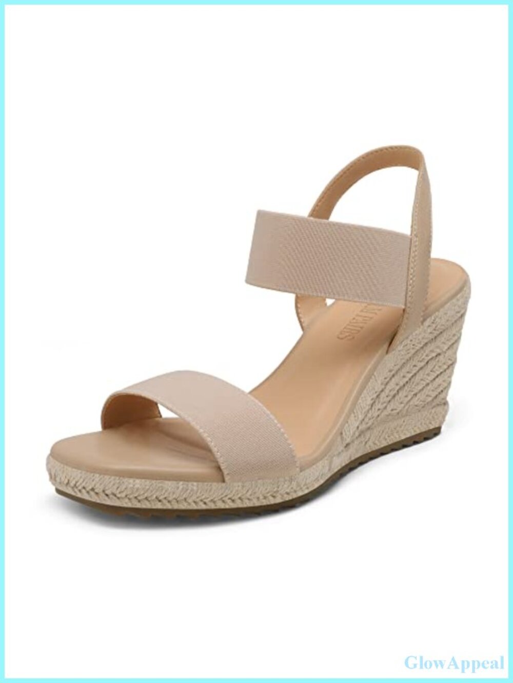 Platform Wedge Sandals with Elastic Ankle Strap Open Toe